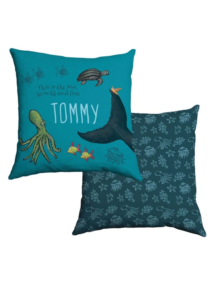 Personalised The Snail And The Whale and Free 100% Cotton Cushion by Star Editions - Image 1 of 2