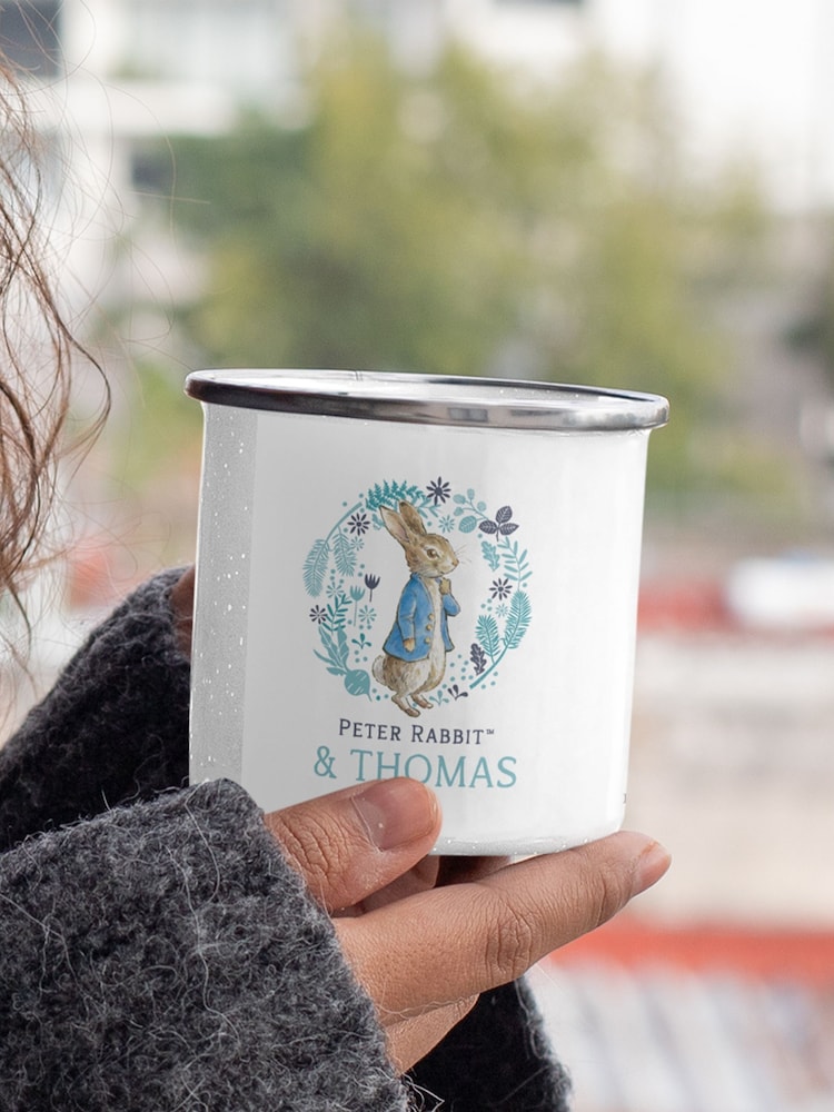 Personalised Peter Rabbit and Me Enamel Mug by Star Editions - Image 1 of 3