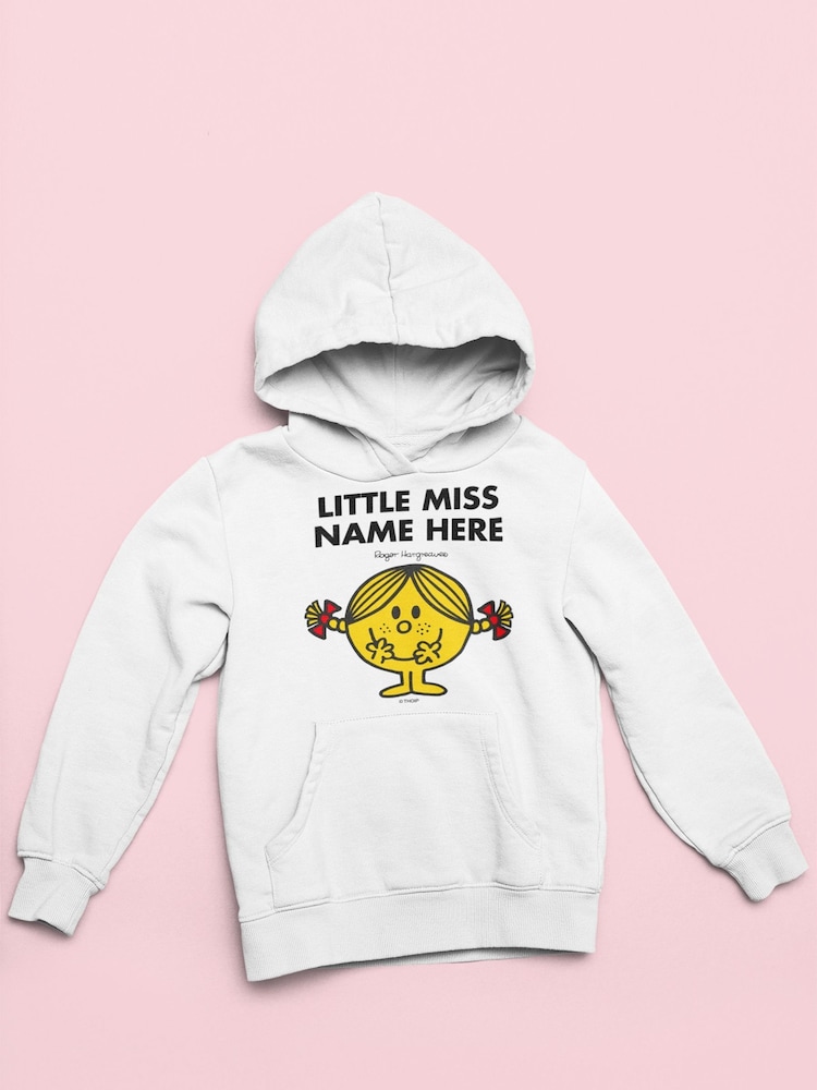 Star Editions Little Miss Childrens Natural Personalised 100% Cotton Hoodie - Image 2 of 2