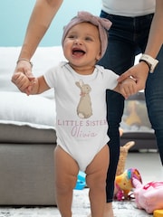 Star Editions Little Sister Personalised Babygrow - Image 2 of 3