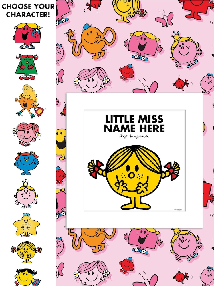 Personalised Little Miss Art Print 20x20cm Unframed by Star Editions - Image 1 of 3