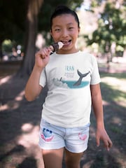 Star Editions Childrens White Personalised The Snail And The Whale 100% Cotton T-Shirt - Image 1 of 3