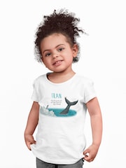 Star Editions Childrens White Personalised The Snail And The Whale 100% Cotton T-Shirt - Image 2 of 3