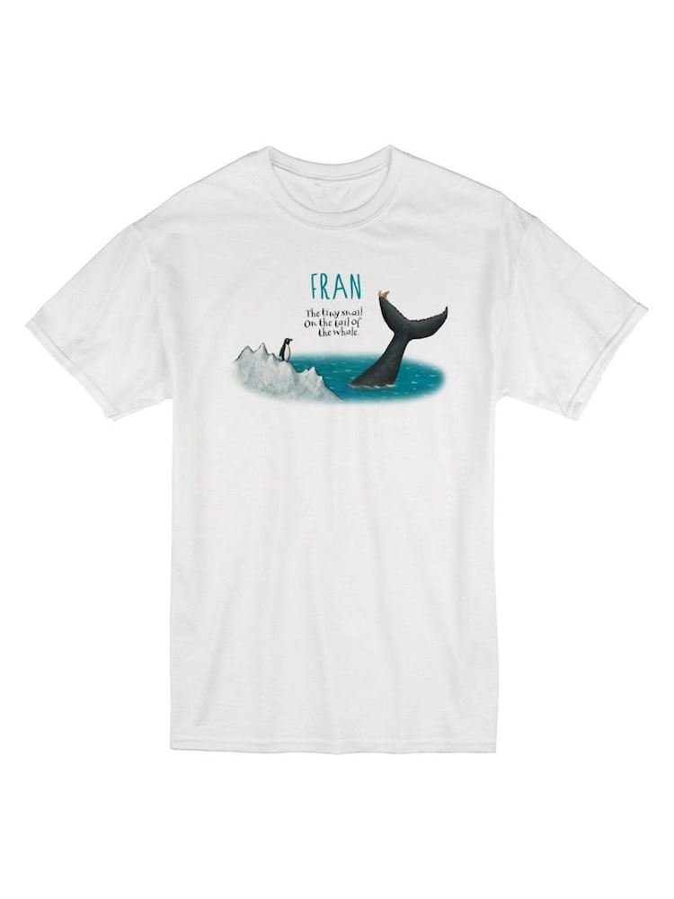 Star Editions Childrens White Personalised The Snail And The Whale 100% Cotton T-Shirt - Image 3 of 3