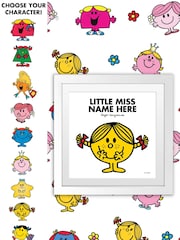 Personalised Little Miss Art Print 20x20cm Framed by Star Editions - Image 1 of 3