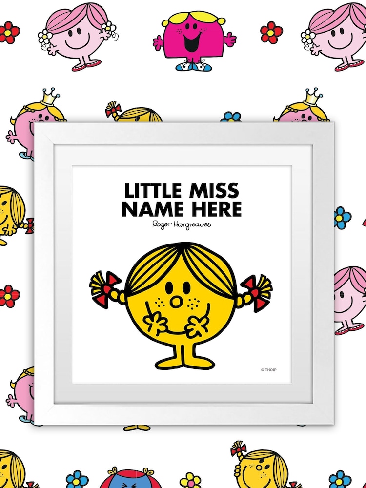 Personalised Little Miss Art Print 20x20cm Framed by Star Editions - Image 2 of 3
