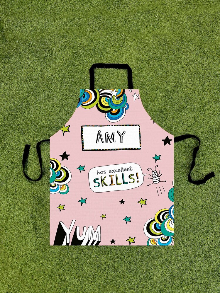 100% Cotton Personalised Excellent Skills Yum Tom Gates Apron by Star Editions - Image 2 of 3