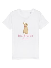 Star Editions Big Sister Kids Personalised White 100% Cotton T-Shirt - Image 3 of 3