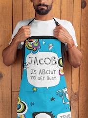 100% Cotton Personalised Get Busy Monster Tom Gates Apron by Star Editions - Image 1 of 3