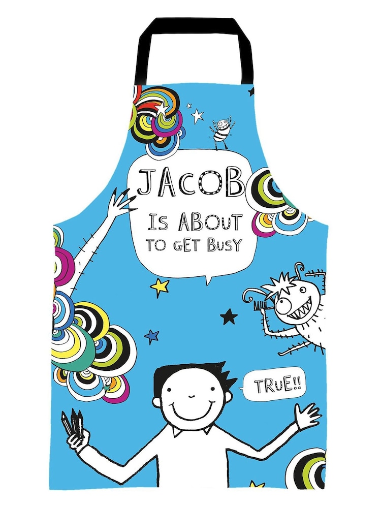 100% Cotton Personalised Get Busy Monster Tom Gates Apron by Star Editions - Image 3 of 3