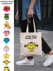 Star Editions 100% Cotton Little Miss Cream Personalised Tote Bag - Image 1 of 3