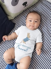 Star Editions Little Brother Personalised Babygrow - Image 1 of 3