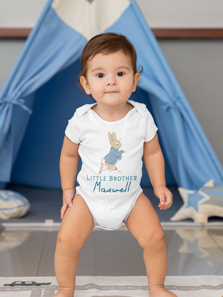Star Editions Little Brother Personalised Babygrow - Image 2 of 3
