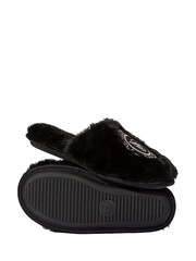 Victoria's Secret Black Faux Fur Slippers - Image 2 of 2