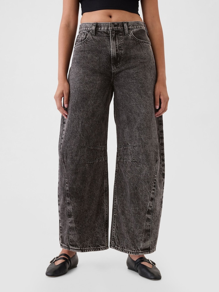 Schwarz - Gap – knöchellange Horseshoe-Jeans mit hohem Bund - Bild 2 von 6 Schwarz - Gap – knöchellange Horseshoe-Jeans mit hohem Bund - Bild 2 von 6