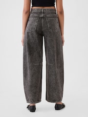 Черный - Gap High Waisted Ankle Length Horseshoe Jeans - Image 3 of 6