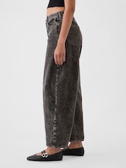 Черный - Gap High Waisted Ankle Length Horseshoe Jeans - Image 4 of 6