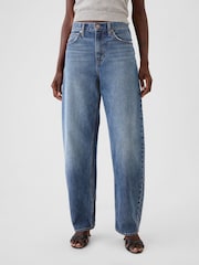 Blauw - Gap jeans met hoge taille en toelopende pijpen - Image 2 of 8