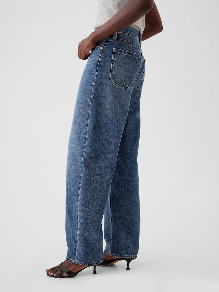 Blauw - Gap jeans met hoge taille en toelopende pijpen - Image 4 of 8
