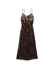 Victoria's Secret Black Leopard Burnout Long Slip - Image 3 of 3