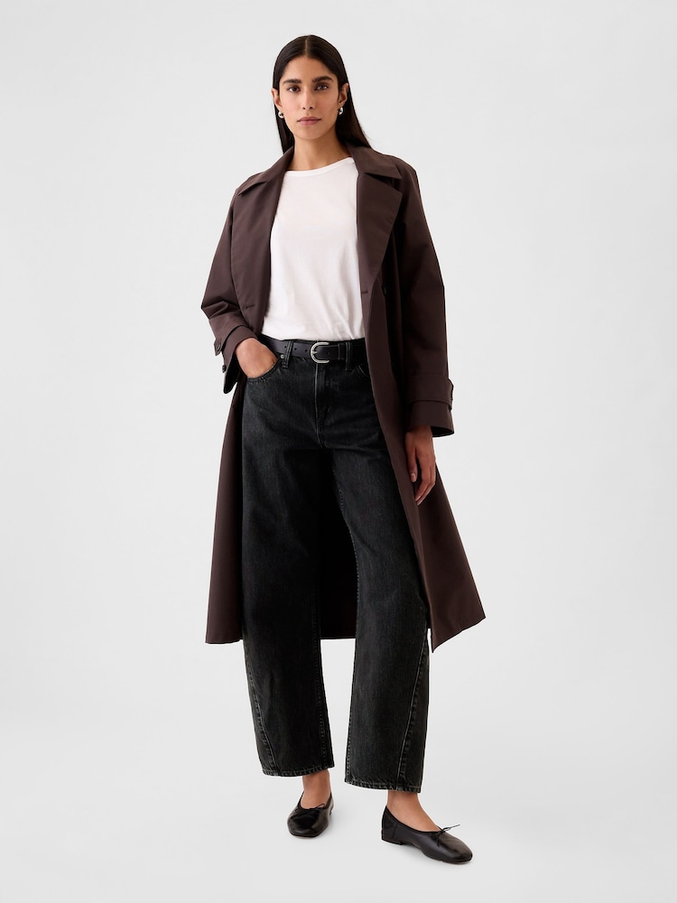 Gap Black High Waisted Barrel Jeans - Image 1 of 6