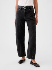 Gap Black High Waisted Barrel Jeans - Image 2 of 6