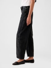 Gap Black High Waisted Barrel Jeans - Image 5 of 6