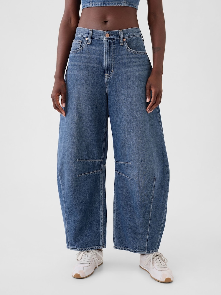 Blau - Gap – knöchellange Horseshoe-Jeans mit hohem Bund - Bild 2 von 7 Blau - Gap – knöchellange Horseshoe-Jeans mit hohem Bund - Bild 2 von 7