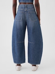 Gap Blue High Waisted Ankle Length Horseshoe Jeans - Image 3 of 7