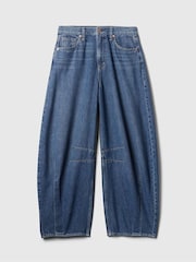 Gap Blue High Waisted Ankle Length Horseshoe Jeans - Image 6 of 7