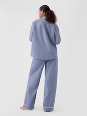 Gap Blue Trouser 100% Cotton Poplin Pyjama Bottoms - Image 2 of 3