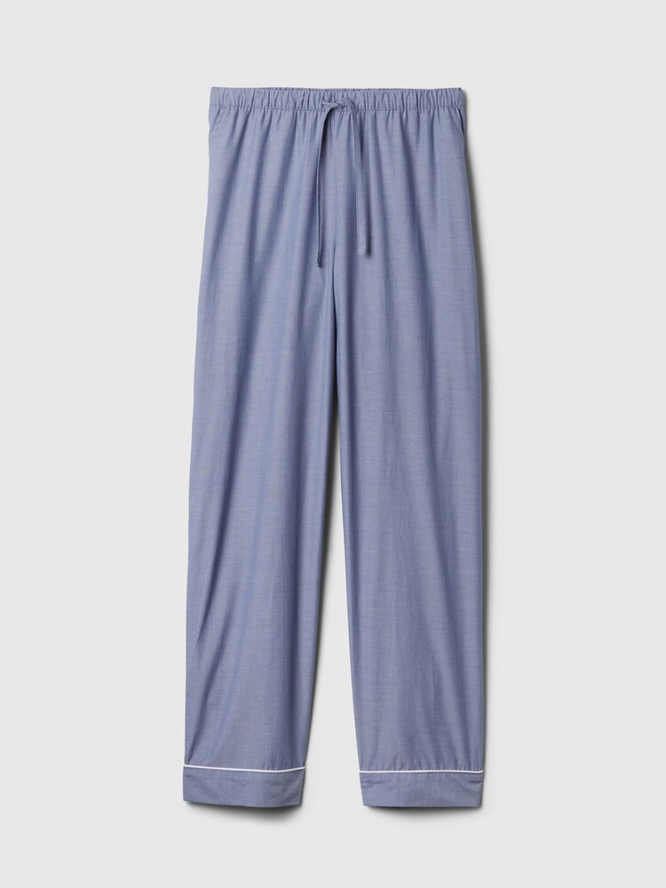 Gap Blue Trouser 100% Cotton Poplin Pyjama Bottoms - Image 3 of 3 Gap Blue Trouser 100% Cotton Poplin Pyjama Bottoms - Image 3 of 3