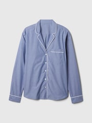 Gap Blue 100% Cotton Poplin Pyjama Top - Image 4 of 4