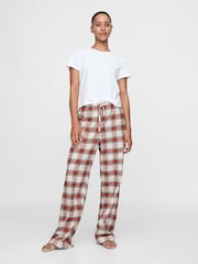 Gap Red Matching Family Christmas 100% Cotton Relaxed Traditional Check Pyjama Bottoms - Image 1 of 5