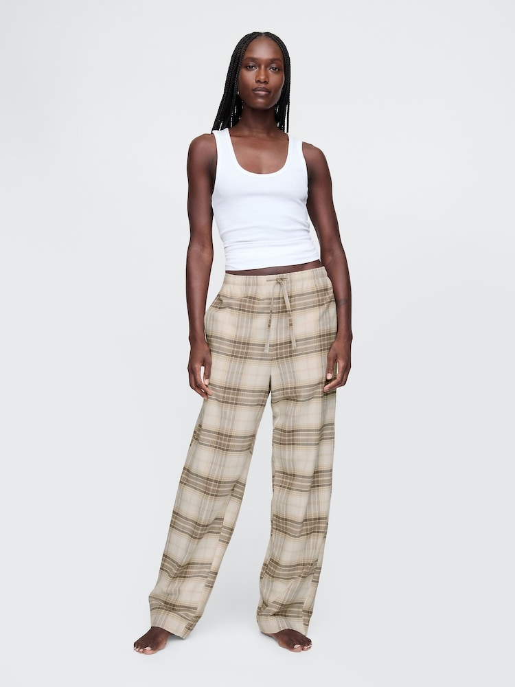 Gap Cream Matching Family Christmas 100% Cotton Relaxed Traditional Check Pyjama Bottoms - Image 1 of 5 Gap Cream Matching Family Christmas 100% Cotton Relaxed Traditional Check Pyjama Bottoms - Image 1 of 5