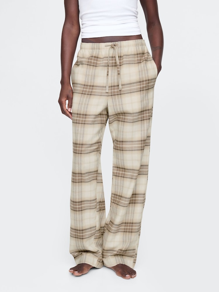Gap Cream Matching Family Christmas 100% Cotton Relaxed Traditional Check Pyjama Bottoms - Image 2 of 5 Gap Cream Matching Family Christmas 100% Cotton Relaxed Traditional Check Pyjama Bottoms - Image 2 of 5