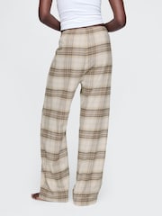 Gap Cream Matching Family Christmas 100% Cotton Relaxed Traditional Check Pyjama Bottoms - Image 3 of 5