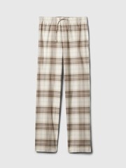 Gap Cream Matching Family Christmas 100% Cotton Relaxed Traditional Check Pyjama Bottoms - Image 4 of 5