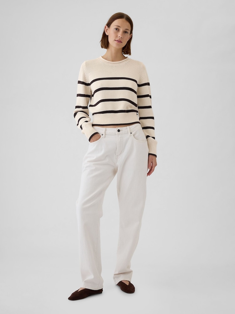 Cream - Gap, weicher, kurzer Rollkragenpullover aus Baumwolle - Image 3 of 5