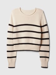 Cream - Gap, weicher, kurzer Rollkragenpullover aus Baumwolle - Image 4 of 5