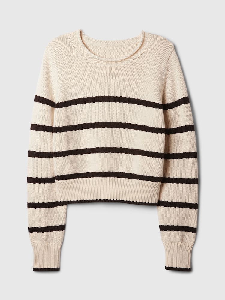 Cream - Gap, weicher, kurzer Rollkragenpullover aus Baumwolle - Image 4 of 5