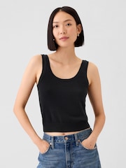 Gap Black CashSoft Cropped Vest - Image 1 of 3