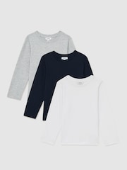 Reiss Fort Cotton-Jersey Long-Sleeve T-Shirts 3 Pack - Slika 1 iz 5