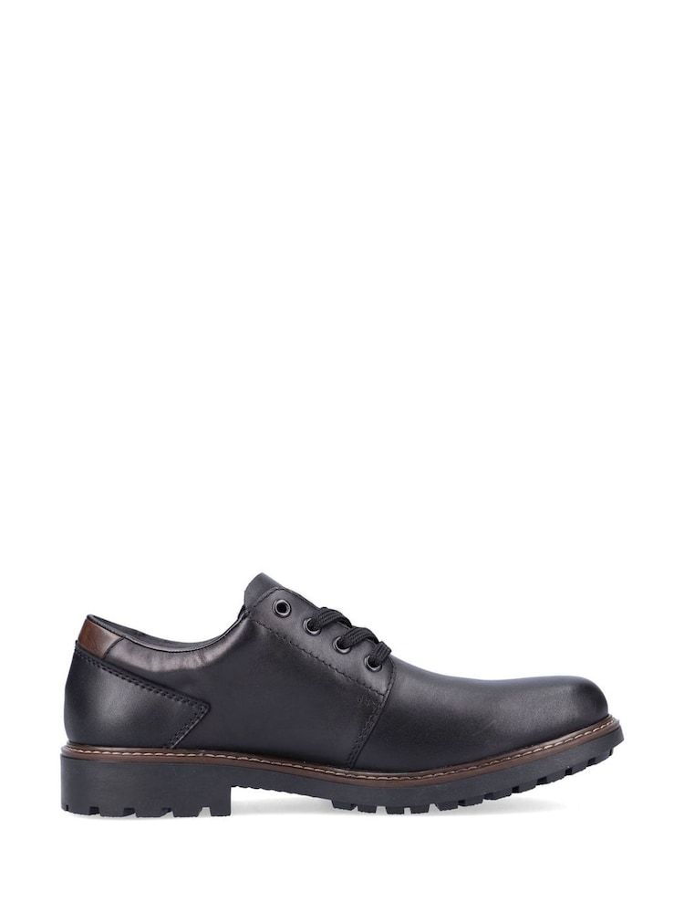 Rieker Mens Lace-Up Black Shoes - Image 2 of 11