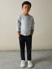 Reiss White/Soft Grey/Navy Fort 9-13 yrs Cotton-Jersey Long-Sleeve T-Shirts 3 Pack - Image 2 of 5
