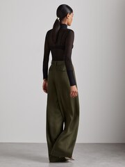 أخضر - Reiss Simone Atelier Pleated-Crepe Suit Trousers - صورة 4 من 6