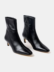 Mint Velvet Black Leather Ankle Boots - Image 3 of 3
