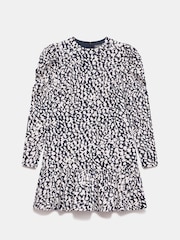 Mint Velvet Black Mini Abstract Print 100% Cotton Dress - Image 3 of 4