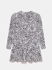 Mint Velvet Black Mini Abstract Print 100% Cotton Dress - Image 4 of 4