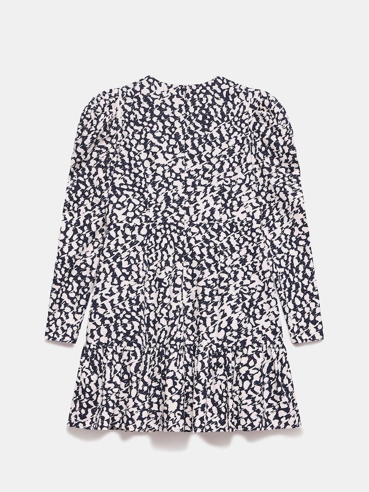 Mint Velvet Black Mini Abstract Print 100% Cotton Dress - Image 4 of 4
